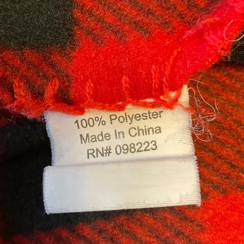 The Academy Brand Red and Black Plaid Blanket